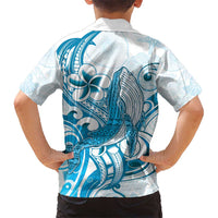 Blue Hawaii Humpback Whale Kid Hawaiian Shirt Polynesian Tribal Ocean Vibes
