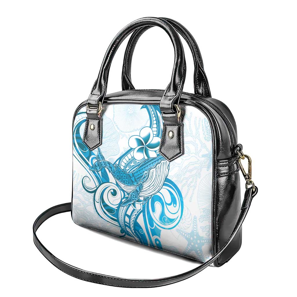 Blue Hawaii Humpback Whale Shoulder Handbag Polynesian Tribal Ocean Vibes