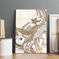 Brown Hawaii Humpback Whale Canvas Wall Art Polynesian Tribal Ocean Vibes