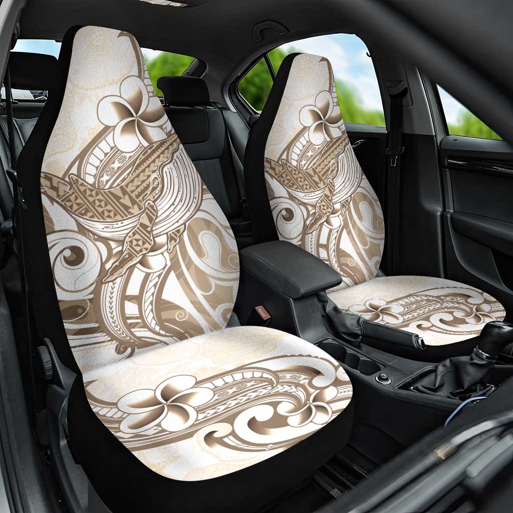 Brown Hawaii Humpback Whale Car Seat Cover Polynesian Tribal Ocean Vibes