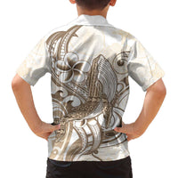 Brown Hawaii Humpback Whale Family Matching Puletasi and Hawaiian Shirt Polynesian Tribal Ocean Vibes LT14 - Polynesian Pride