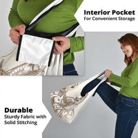 Brown Hawaii Humpback Whale Grocery Bag Polynesian Tribal Ocean Vibes