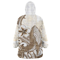 Brown Hawaii Humpback Whale Wearable Blanket Hoodie Polynesian Tribal Ocean Vibes