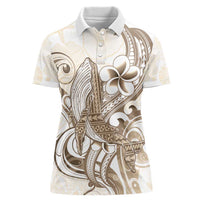 Brown Hawaii Humpback Whale Women Polo Shirt Polynesian Tribal Ocean Vibes LT14 Female Brown - Polynesian Pride