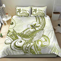Lime Green Hawaii Bedding Set Humpback Whale Tattoo Polynesian Tribal Ocean Vibes