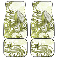 Lime Green Hawaii Car Mats Humpback Whale Tattoo Polynesian Tribal Ocean Vibes