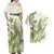 Lime Green Hawaii Couples Matching Off Shoulder Maxi Dress and Hawaiian Shirt Humpback Whale Tattoo Polynesian Tribal Ocean Vibes