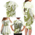 Lime Green Hawaii Family Matching Long Sleeve Bodycon Dress and Hawaiian Shirt Humpback Whale Tattoo Polynesian Tribal Ocean Vibes