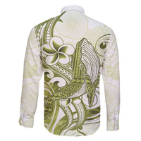 Lime Green Hawaii Family Matching Puletasi and Hawaiian Shirt Humpback Whale Tattoo Polynesian Tribal Ocean Vibes LT14 - Polynesian Pride