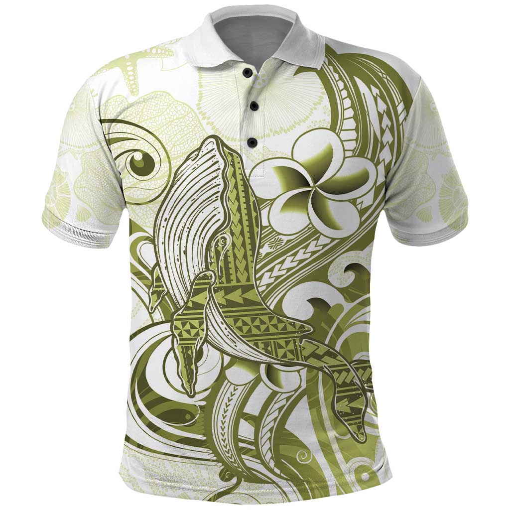 Lime Green Hawaii Polo Shirt Humpback Whale Tattoo Polynesian Tribal Ocean Vibes LT14 Lime Green - Polynesian Pride