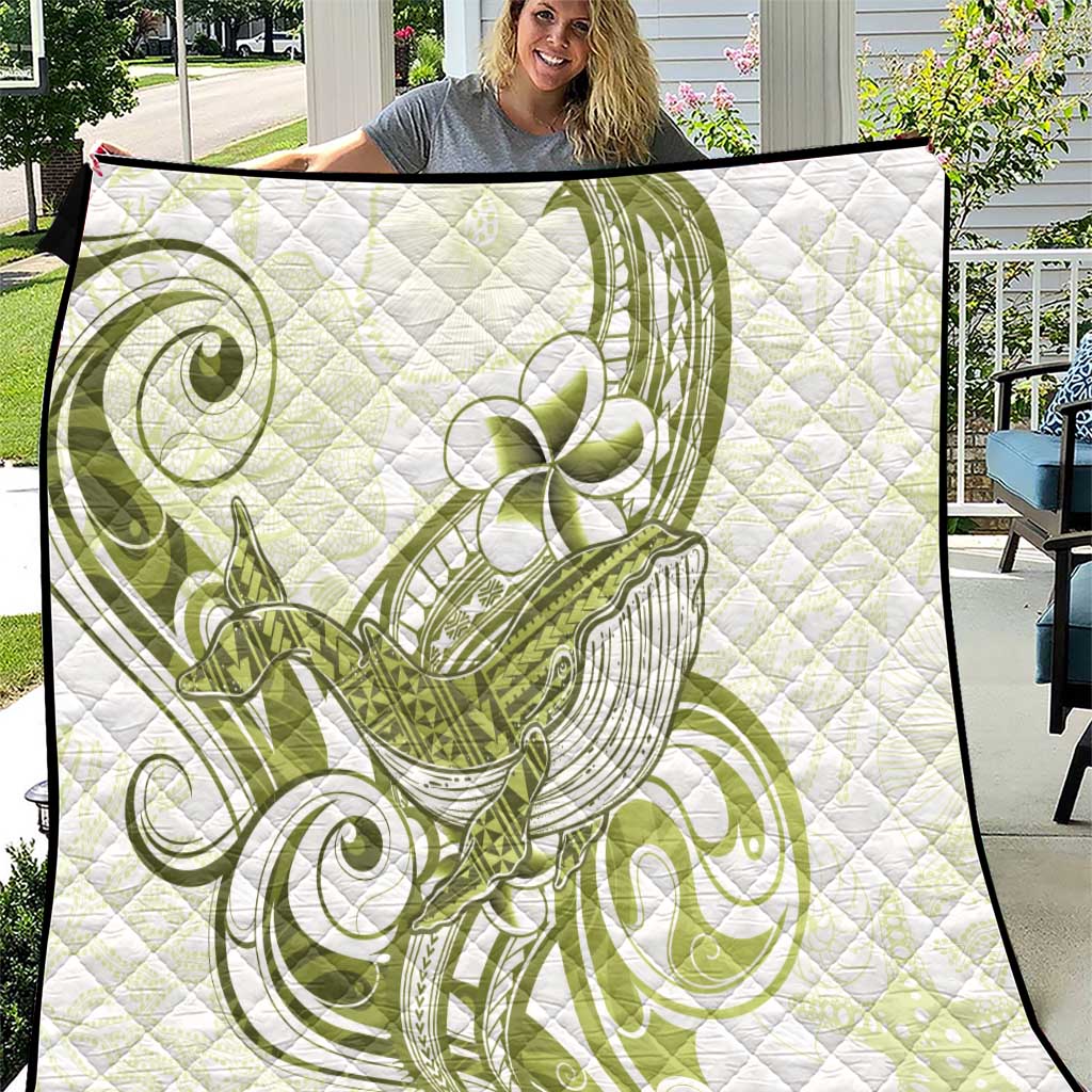 Lime Green Hawaii Quilt Humpback Whale Tattoo Polynesian Tribal Ocean Vibes