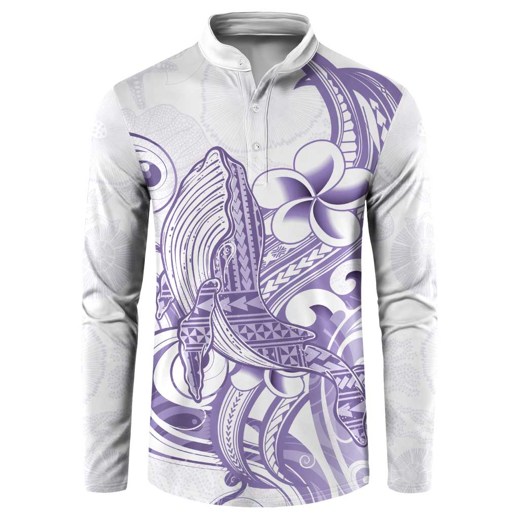 Purple Hawaii Button Sweatshirt Humpback Whale Tattoo Polynesian Tribal Ocean Vibes