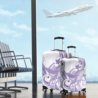 Purple Hawaii Luggage Cover Humpback Whale Tattoo Polynesian Tribal Ocean Vibes