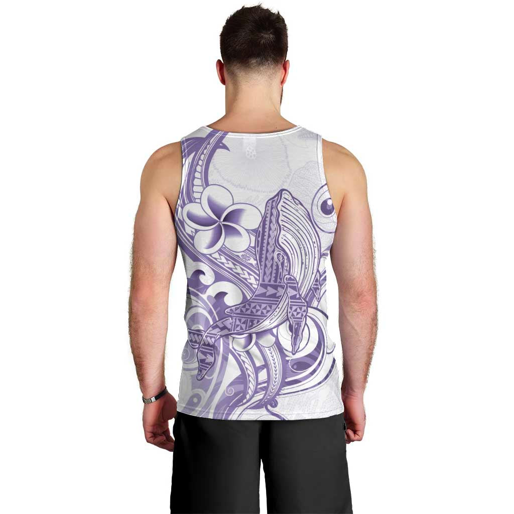 Purple Hawaii Men Tank Top Humpback Whale Tattoo Polynesian Tribal Ocean Vibes