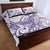 Purple Hawaii Quilt Bed Set Humpback Whale Tattoo Polynesian Tribal Ocean Vibes