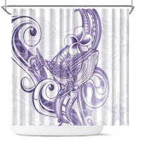 Purple Hawaii Shower Curtain Humpback Whale Tattoo Polynesian Tribal Ocean Vibes