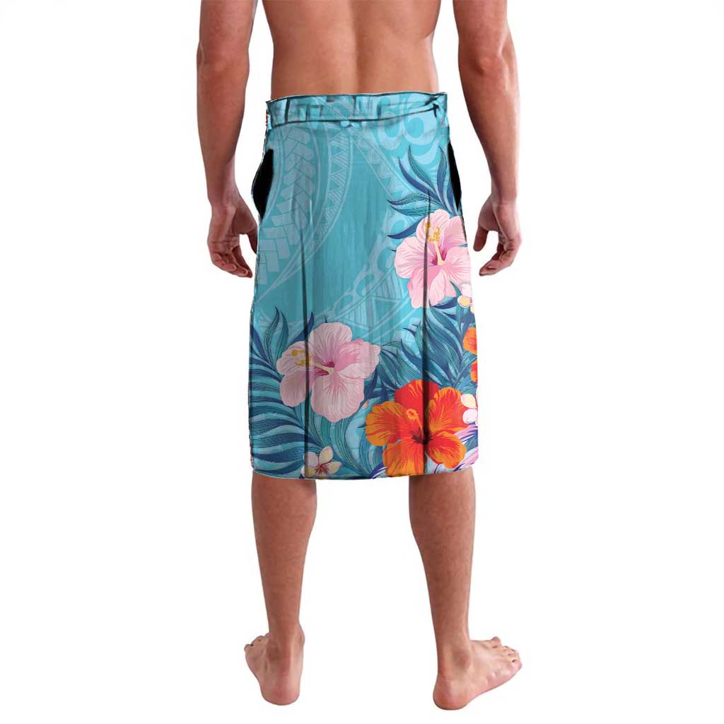 Personalised Hawaii Lavalava Humpback Whale Tattoo With Tropical Flowers