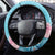 Hawaii Steering Wheel Cover Humpback Whale Tattoo With Tropical Flowers