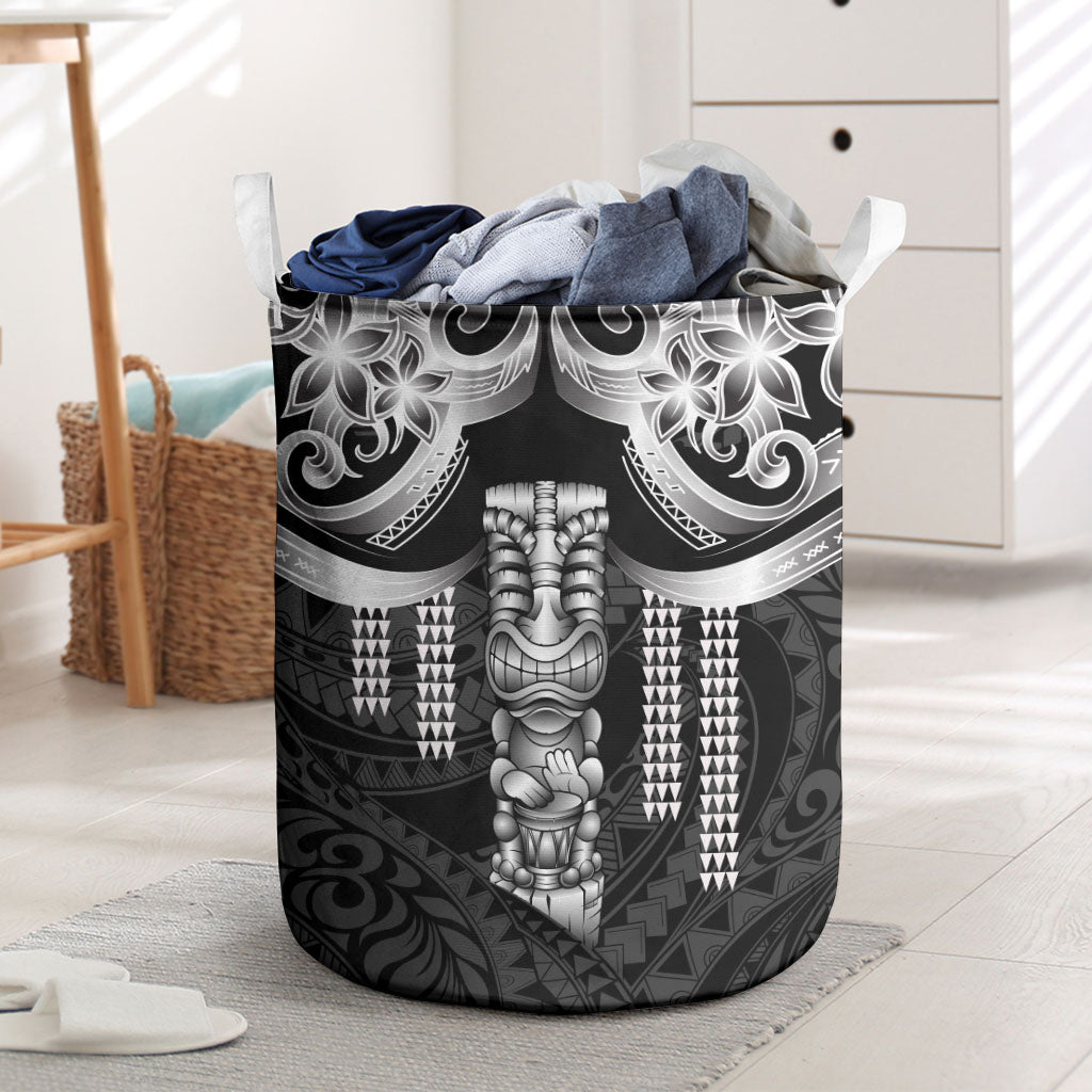 Tiki Drum Hawaii Laundry Basket Hawaiian Kakau Tattoo Style
