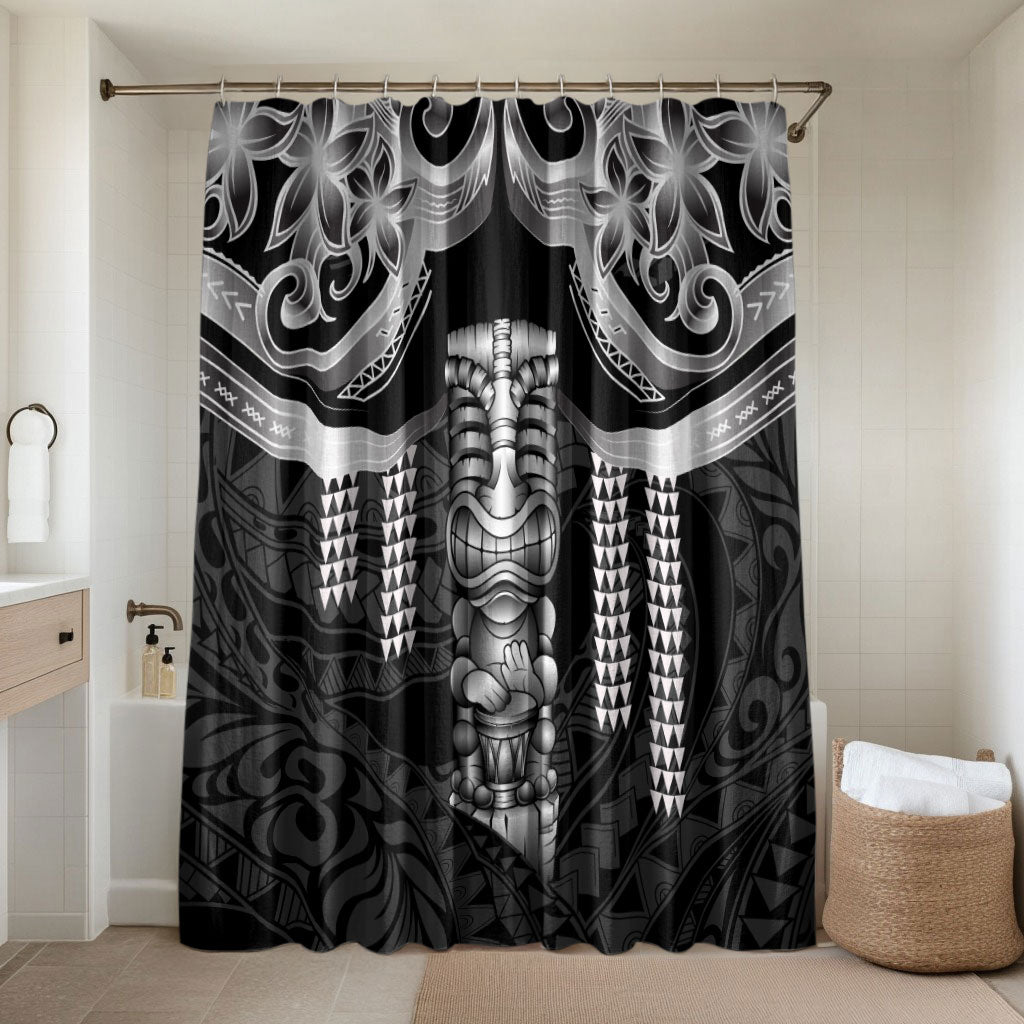 Tiki Drum Hawaii Bathroom Set Hawaiian Kakau Tattoo Style