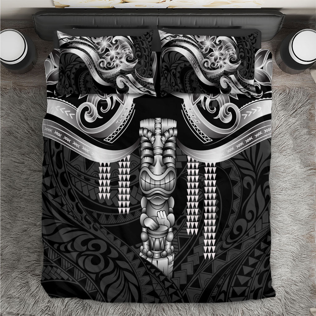 Tiki Drum Hawaii Bedding Set Hawaiian Kakau Tattoo Style