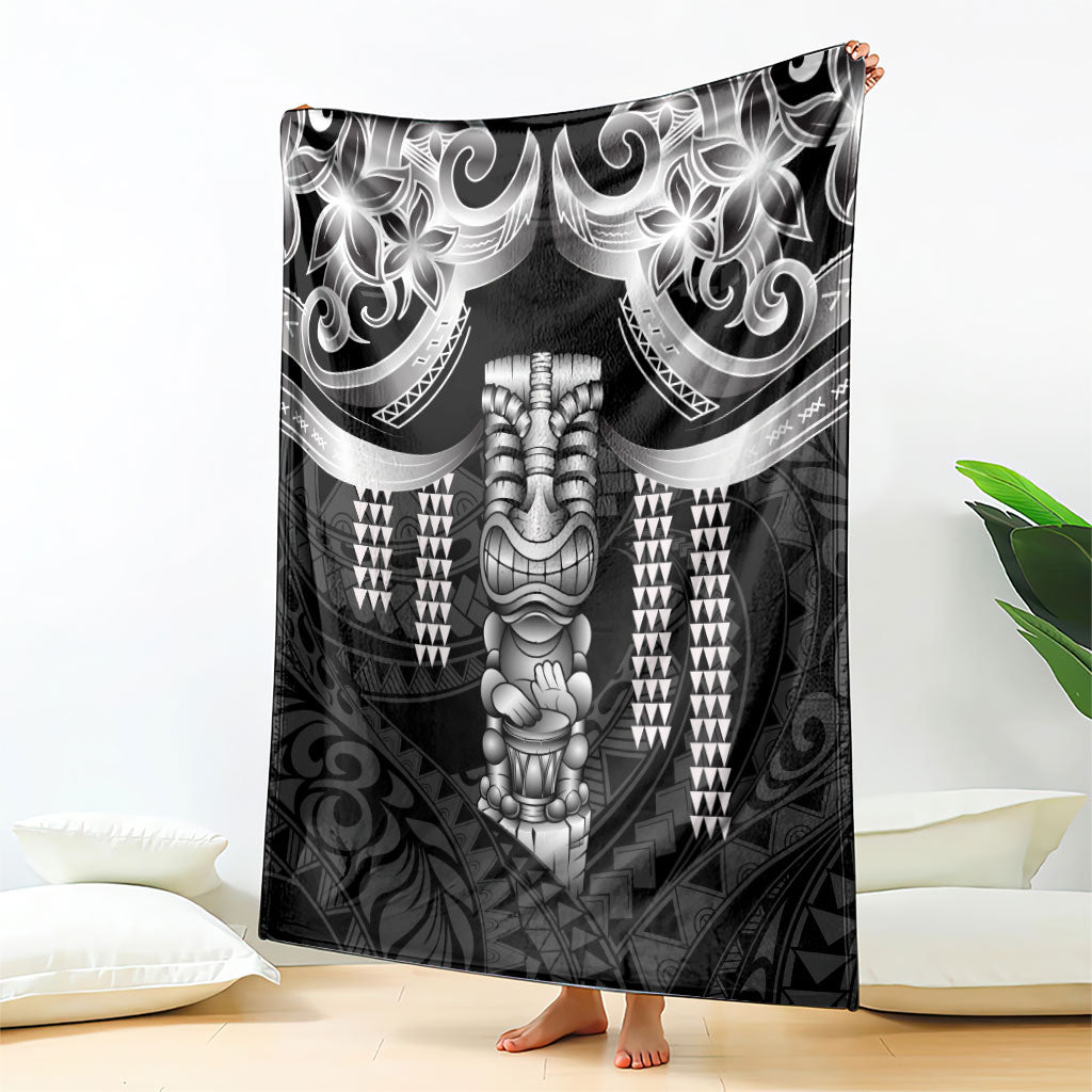 Tiki Drum Hawaii Blanket Hawaiian Kakau Tattoo Style