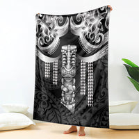 Tiki Drum Hawaii Blanket Hawaiian Kakau Tattoo Style