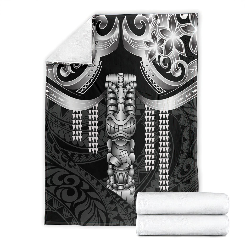 Tiki Drum Hawaii Blanket Hawaiian Kakau Tattoo Style