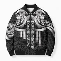 Tiki Drum Hawaii Bomber Puffer Jacket Hawaiian Kakau Tattoo Style