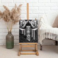 Tiki Drum Hawaii Canvas Wall Art Hawaiian Kakau Tattoo Style