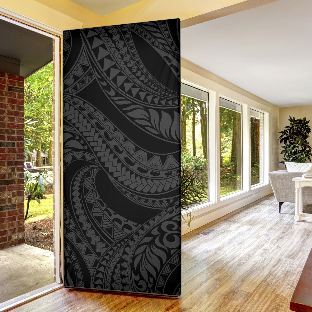Tiki Drum Hawaii Door Cover Hawaiian Kakau Tattoo Style