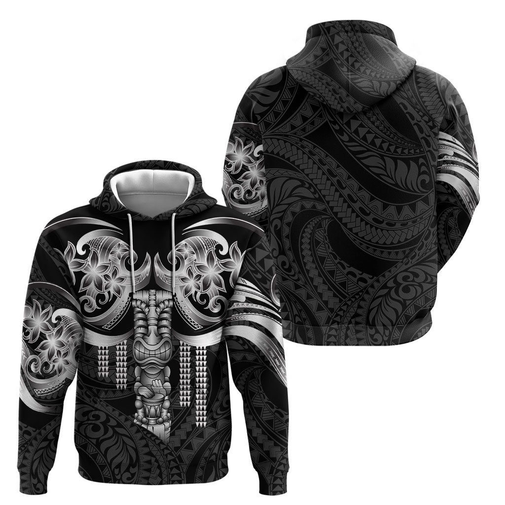 Tiki Drum Hawaii Hoodie Hawaiian Kakau Tattoo Style