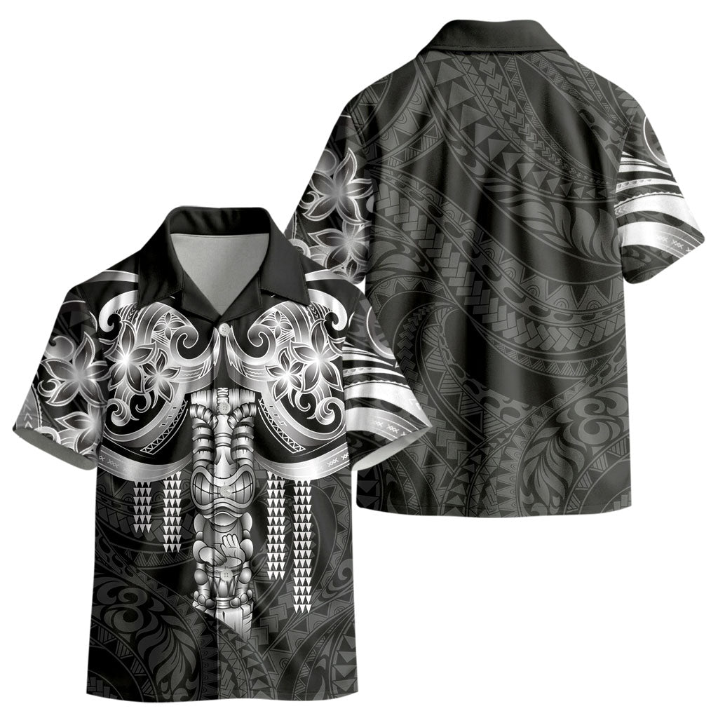 Tiki Drum Hawaii Kid Hawaiian Shirt Hawaiian Kakau Tattoo Style