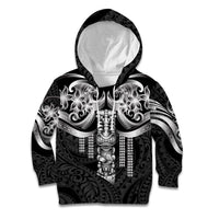 Tiki Drum Hawaii Kid Hoodie Hawaiian Kakau Tattoo Style