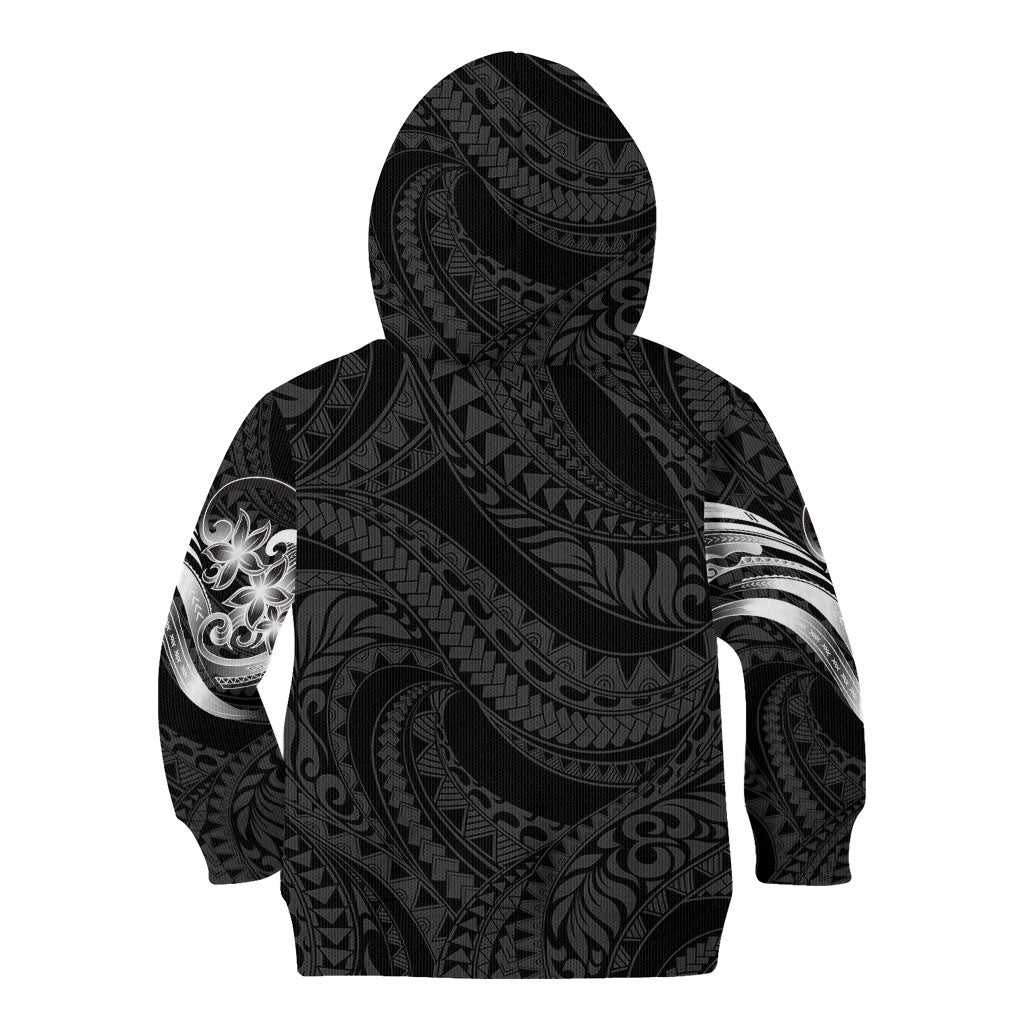 Tiki Drum Hawaii Kid Hoodie Hawaiian Kakau Tattoo Style