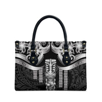Tiki Drum Hawaii Leather Bag Hawaiian Kakau Tattoo Style