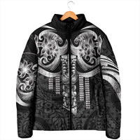 Tiki Drum Hawaii Padded Jacket Hawaiian Kakau Tattoo Style