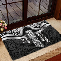Tiki Drum Hawaii Rubber Doormat Hawaiian Kakau Tattoo Style