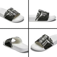 Tiki Drum Hawaii Slide Sandals Hawaiian Kakau Tattoo Style