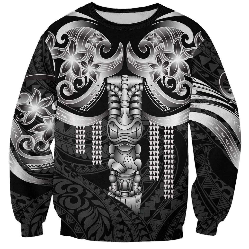 Tiki Drum Hawaii Sweatshirt Hawaiian Kakau Tattoo Style