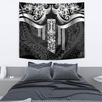 Tiki Drum Hawaii Tapestry Hawaiian Kakau Tattoo Style