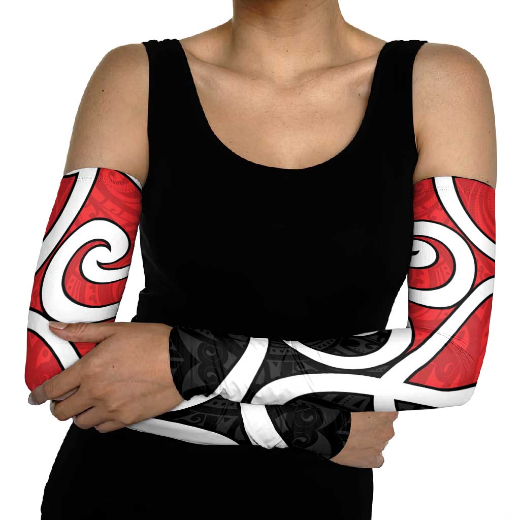 New Zealand Arm Sleeves Maori Koru Tino Rangatiratanga Color - Polynesian Pride