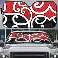 New Zealand Auto Sun Shade Maori Koru Tino Rangatiratanga Color - Polynesian Pride