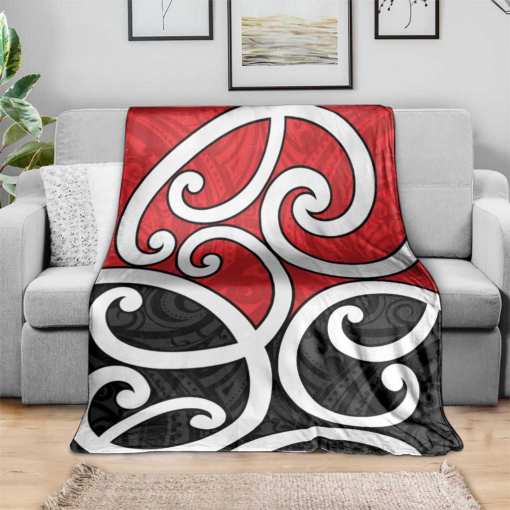 New Zealand Blanket Maori Koru Tino Rangatiratanga Color - Polynesian Pride