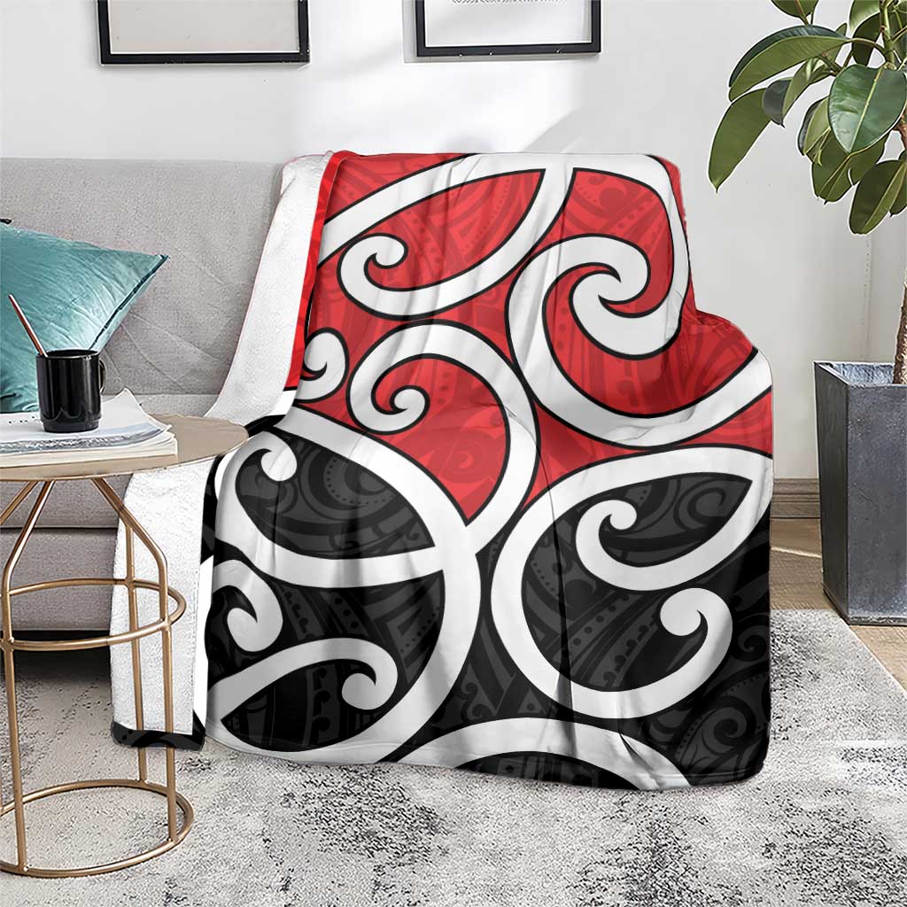New Zealand Blanket Maori Koru Tino Rangatiratanga Color - Polynesian Pride