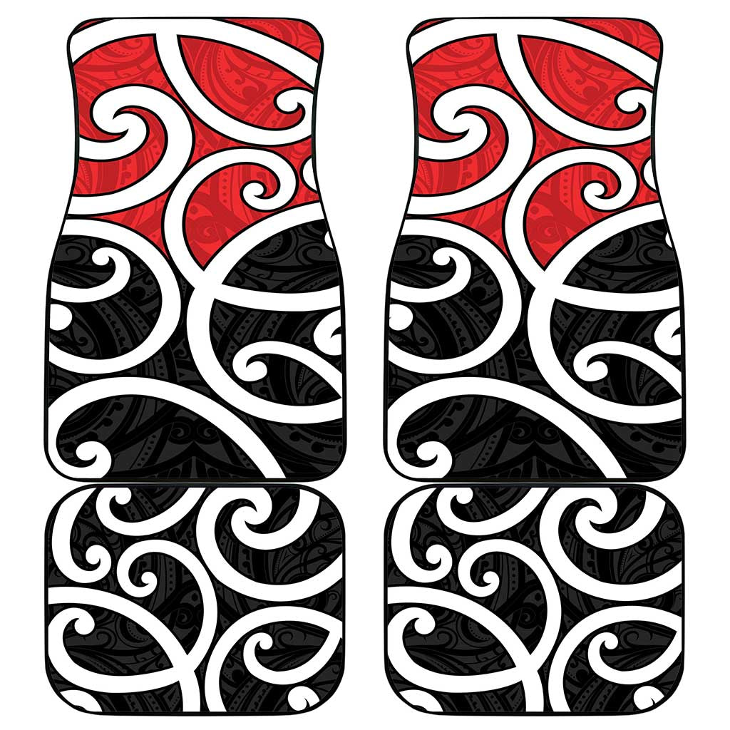 New Zealand Car Mats Maori Koru Tino Rangatiratanga Color - Polynesian Pride
