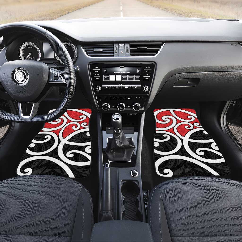 New Zealand Car Mats Maori Koru Tino Rangatiratanga Color - Polynesian Pride