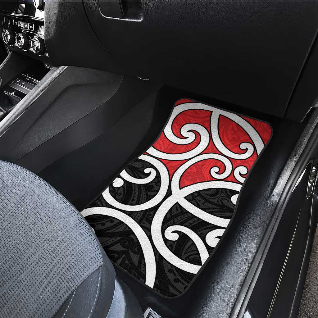 New Zealand Car Mats Maori Koru Tino Rangatiratanga Color - Polynesian Pride