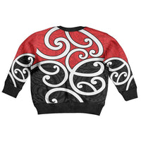 New Zealand Kid Ugly Christmas Sweater Maori Koru Tino Rangatiratanga Color - Polynesian Pride