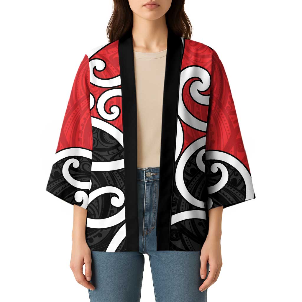 New Zealand Kimono Maori Koru Tino Rangatiratanga Color - Polynesian Pride
